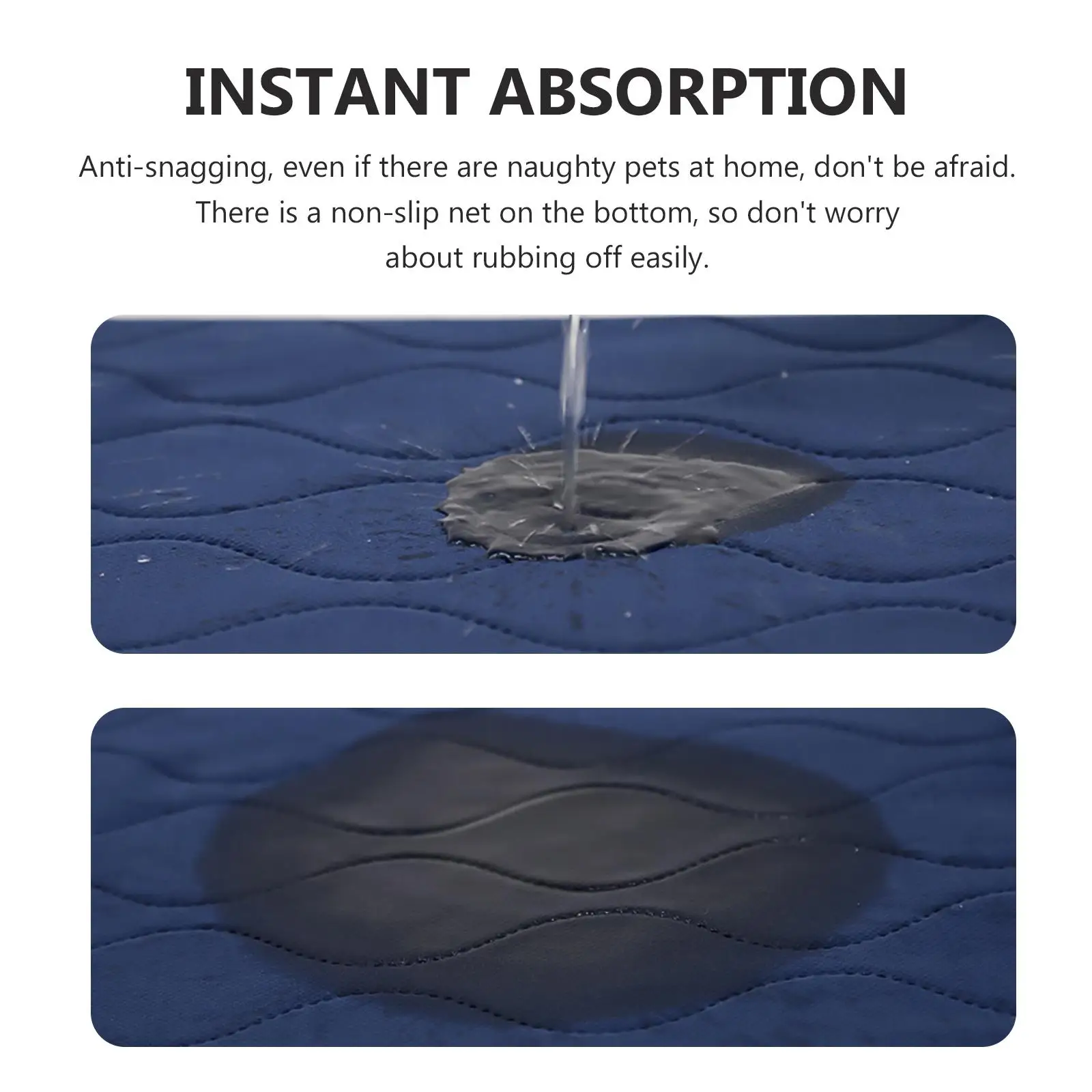 Anti-slip Urine Cushion Diapers Reusable Changing Mat Water Proof Blue Washable Elder