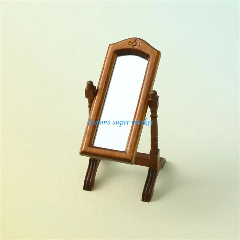 

090B Retro Dollhouses Dressing Mirror 1/12 Scale Bedroom Boutique Store Display Supply