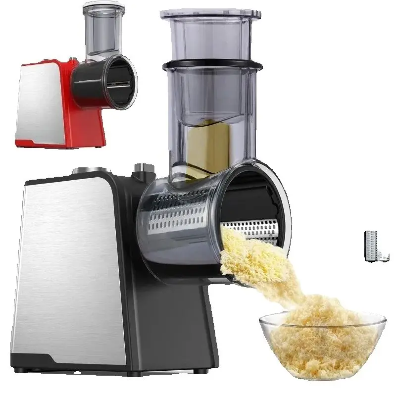 Compact Vegetable & Cheese Cutter 300W with Interchangeable Discs for Coleslaw, Grated Parmesan, Salad Prep