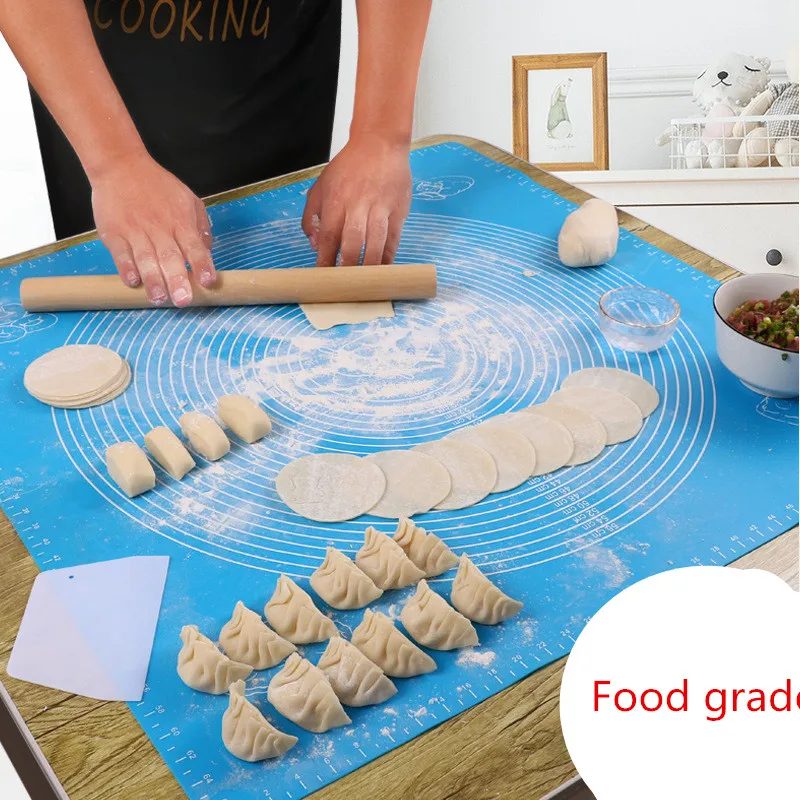 70/50/40cm Silicone Baking Mat Sheet Large Kneading Pad for Rolling Dough Pizza Dough Non-Stick Maker Pastry Kitchen Accessories