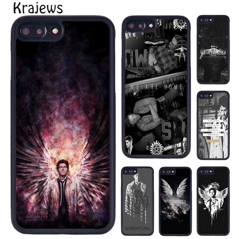 Krajews Castiel WINCHESTER Supernatural Phone Case For iPhone 16 15 14 plus 11 12 mini 13 Pro XR XS Max cover coque