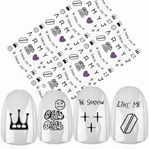TSC-037 BT21 SHOOKY KOYA TATA 3D Nail Art pegatina sello calcomanía para DIY moda de uñas