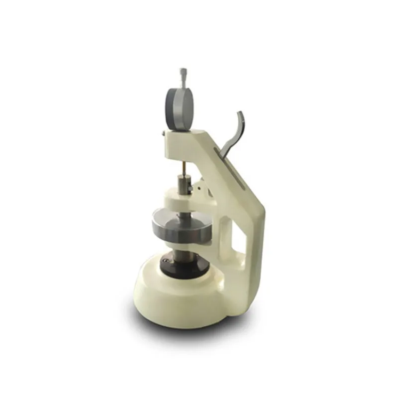Desktop paper thickness tester, sheet material thickness tester, corrugated cardboard thickness tester