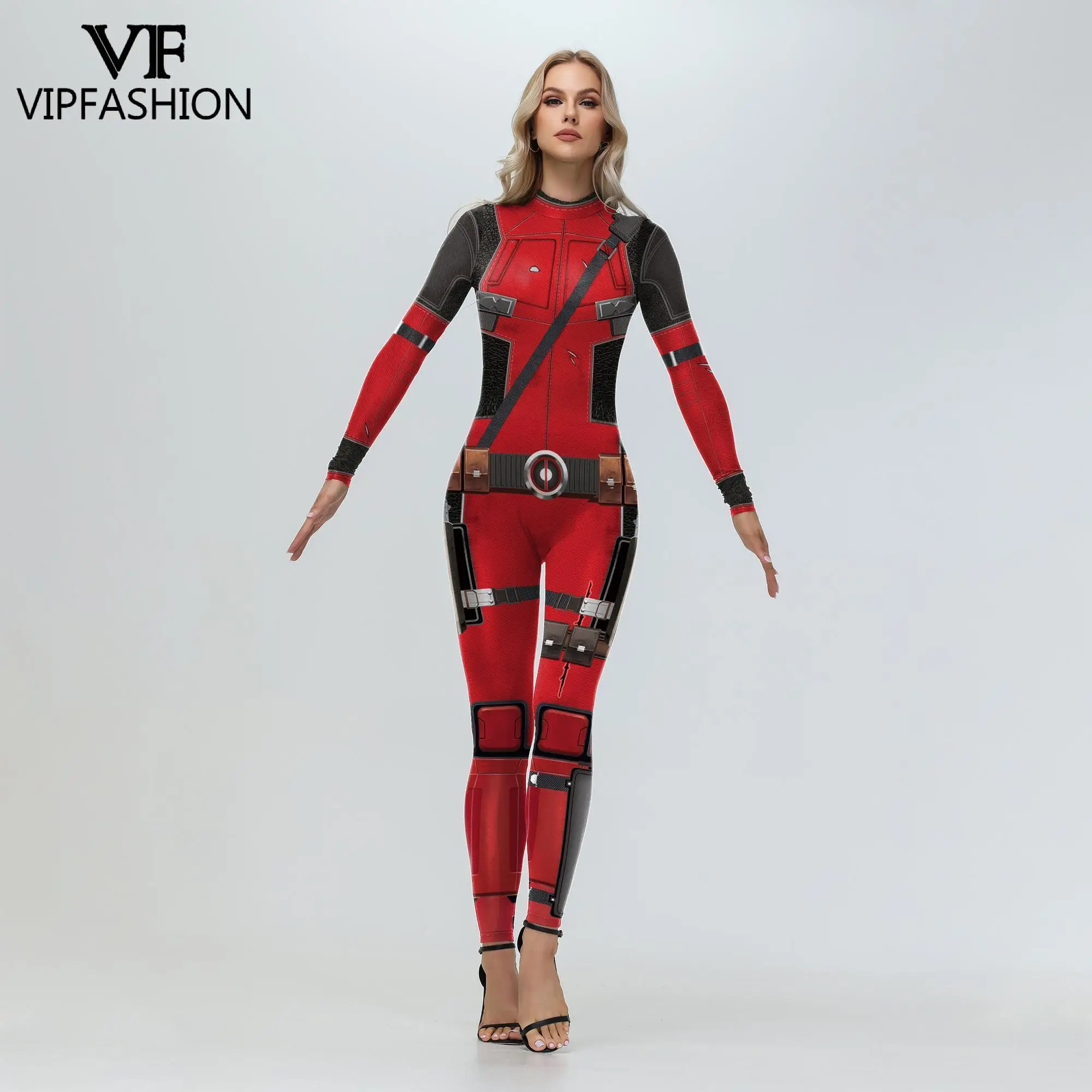 

VIP FASHION Woman Superhero Cosplay Costume Fancy Carnival Zentai Bodysuit Festival Party Catsuit Holiday Performance Clothes