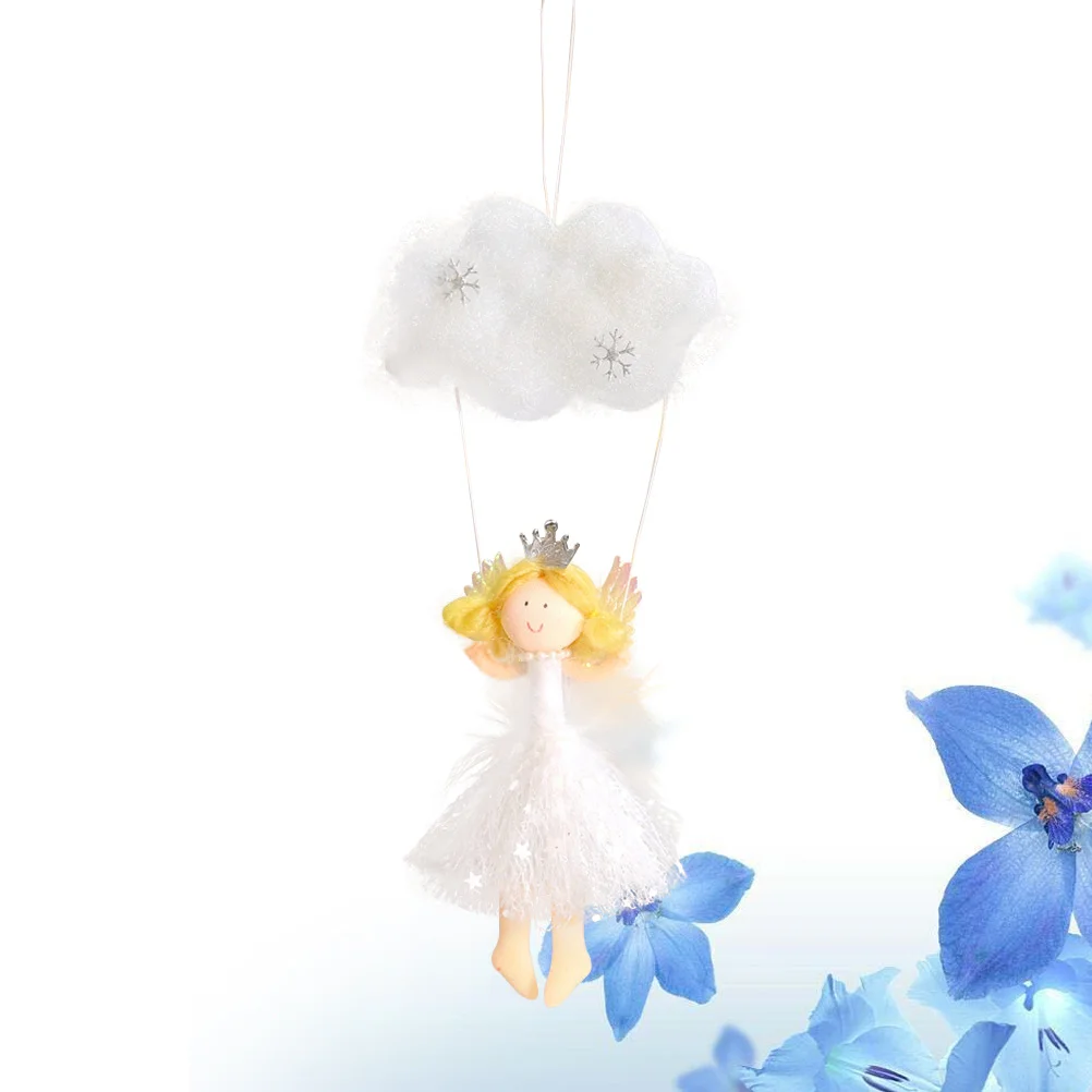 

Hanging Ornament Christmas Decoration For Table Desktop Window Home Party Decorations Angel White Festive Gift
