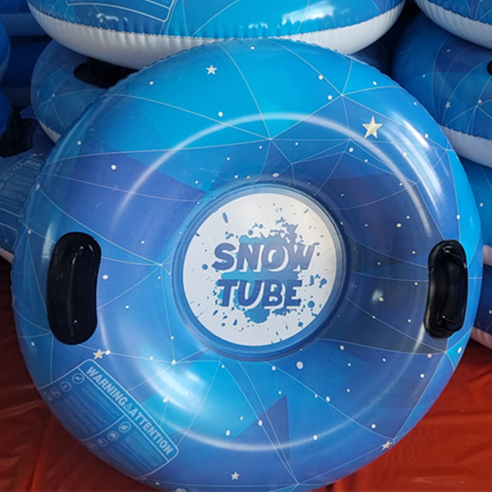 

Портативные надувные лыжи, рождественский дизайн снежинки, износостойкая лыжная доска для мужчин и женщин, зимние аксессуары для катания на лыжах на открытом воздухе