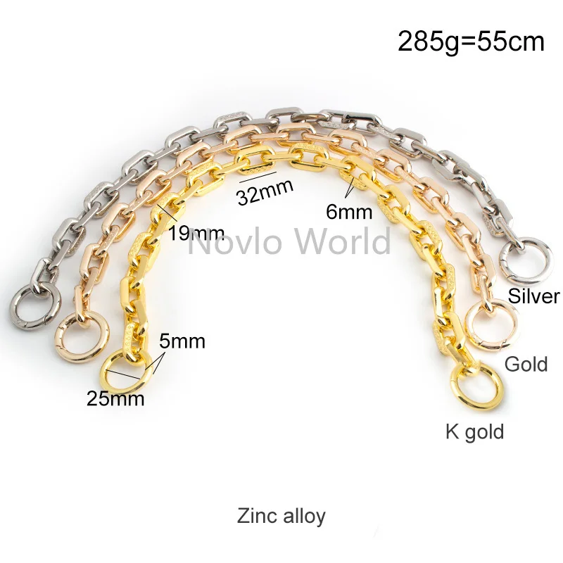 1-5 Pcs Metal Chain Shoulder Strap Chain and Spring Buckle Replaceable Leather Handles for Bag Shoulder Bag Handbags Accessories