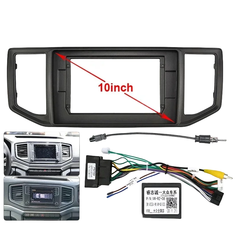 

Для VW 2017 CRAFT 10,1 дюйма 2 Din автомобильный радиоприемник пластиковая панель панели приборной панели установка рамки Android мультимедийные игровые кабели