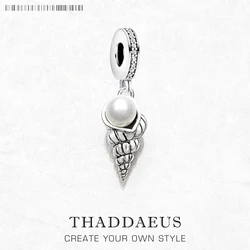 Charm Pendant Shell With Freashwater Pearl New Fine Jewelry 925 Sterling Silver Oceans Gift For Women Men