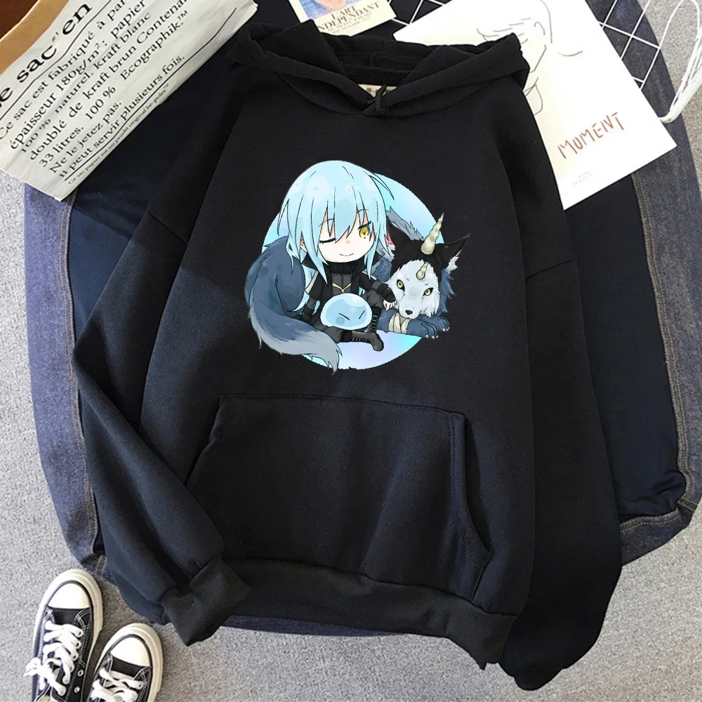 Rimuru Tempest Print Hoodie Anime That Time I Got Reincarnated As A Slime Graphic Sweatshirt Women Harajuku Casual Pullover Tops