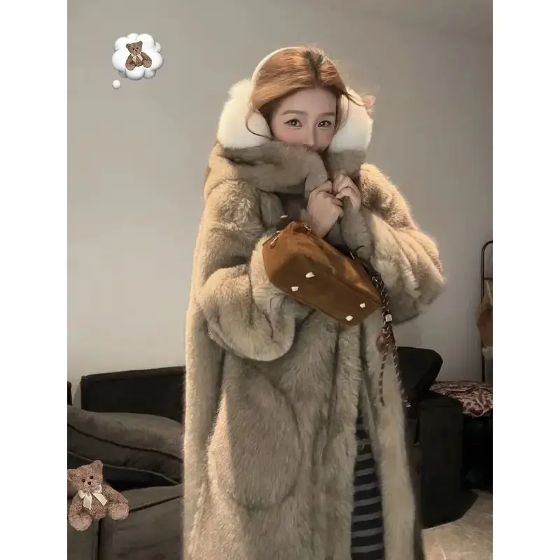 

Осень/зима 202, двусторонняя одежда, средней длины, откидной воротник, длинный v-образный вырез, утолщенный волосатый воротник, тонкая полоска, минималистичный