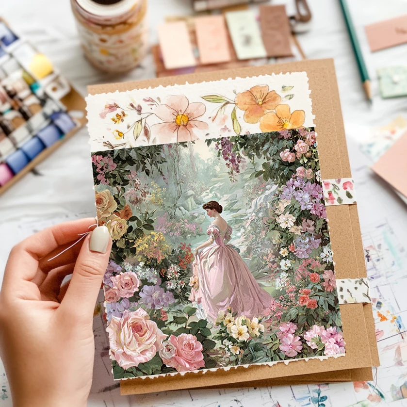 6"x6" Origami & Scrapbooking Paper Pack (36 Sheets): Floral/Geometric Prints for Journal, Card DIY & Crafts.