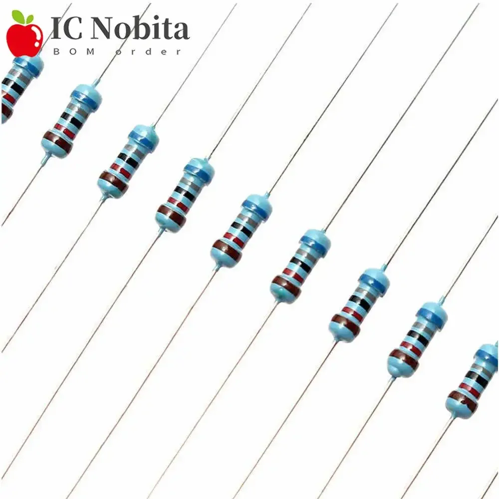 500PCS 1/4W Metal Film Resistor 1% 0.25W 0.1R ~ 10M 100R 220R 1K 1.5K 2.2K 3.3K 4.7K 10K 22K 47K 100K 100 220 330 1K5 2K2 3K3Ohm