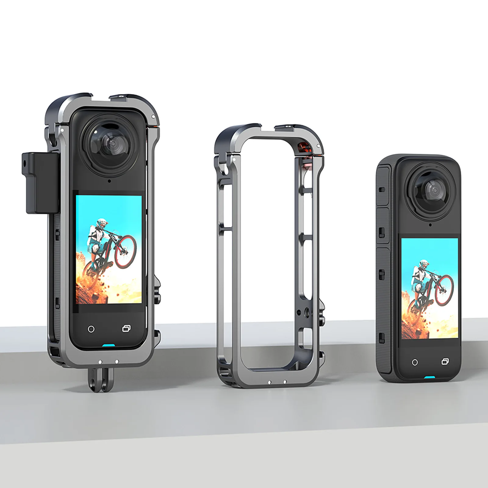 

Для камеры Insta360 X4 металлическая рамка клетка с силиконовыми крышками объектива защитная крышка защитный корпус аксессуары для камеры