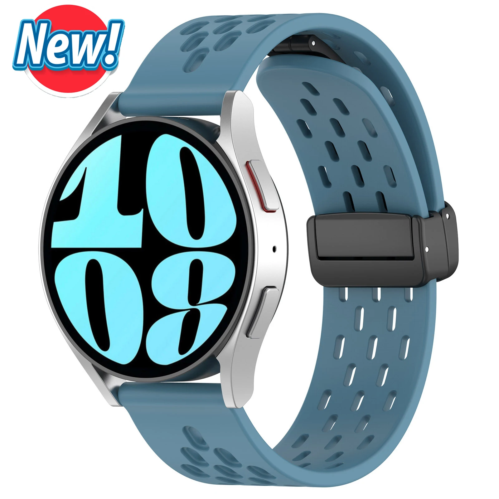 Cinturino da 20mm 22mm per Samsung Galaxy watch 6 5 4 3/pro/classic/Active 2/gear s3 frontier Sport cinturino magnetico in silicone accessori