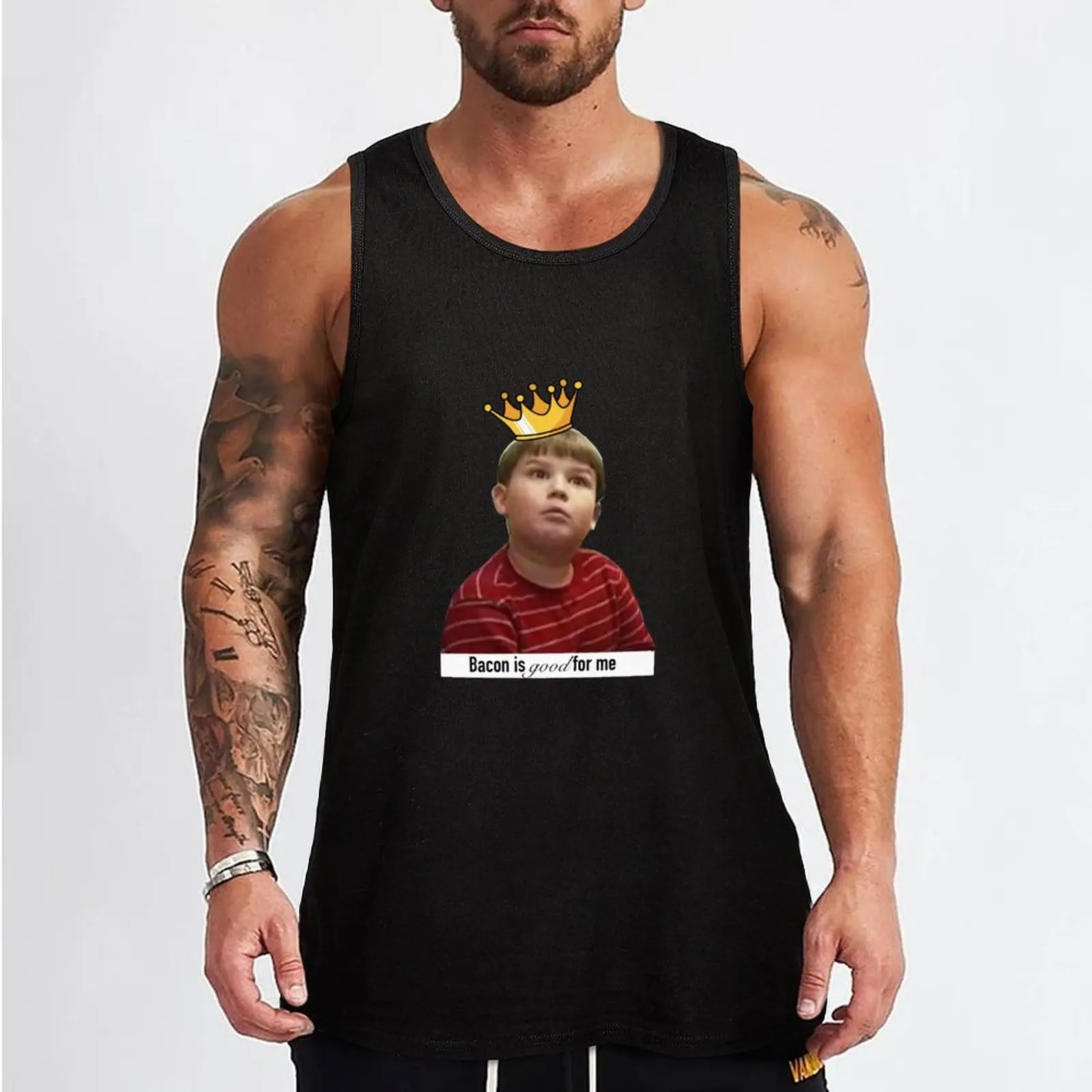 King Curtis bacon is good for me Tank Top gym clothes man sleeveless tshirts for men Men's t shirt