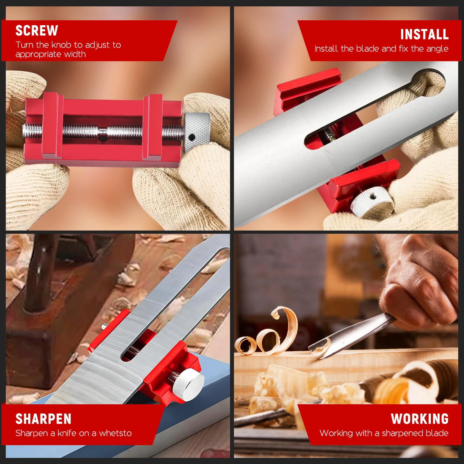 Chisel Honing Guide Stainless Steel Adjustable Jig Guide Tool For Metal Wood Chisel Abrasive Sharp Fixed Angle Sharpener Kit