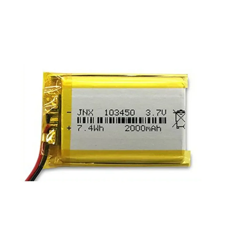 New 103450 3.7V 2000mAh/1800mAh Rechargeable Polymer Lithium Battery Suitable for Intelligent Robot Beauty Instrument LED Light