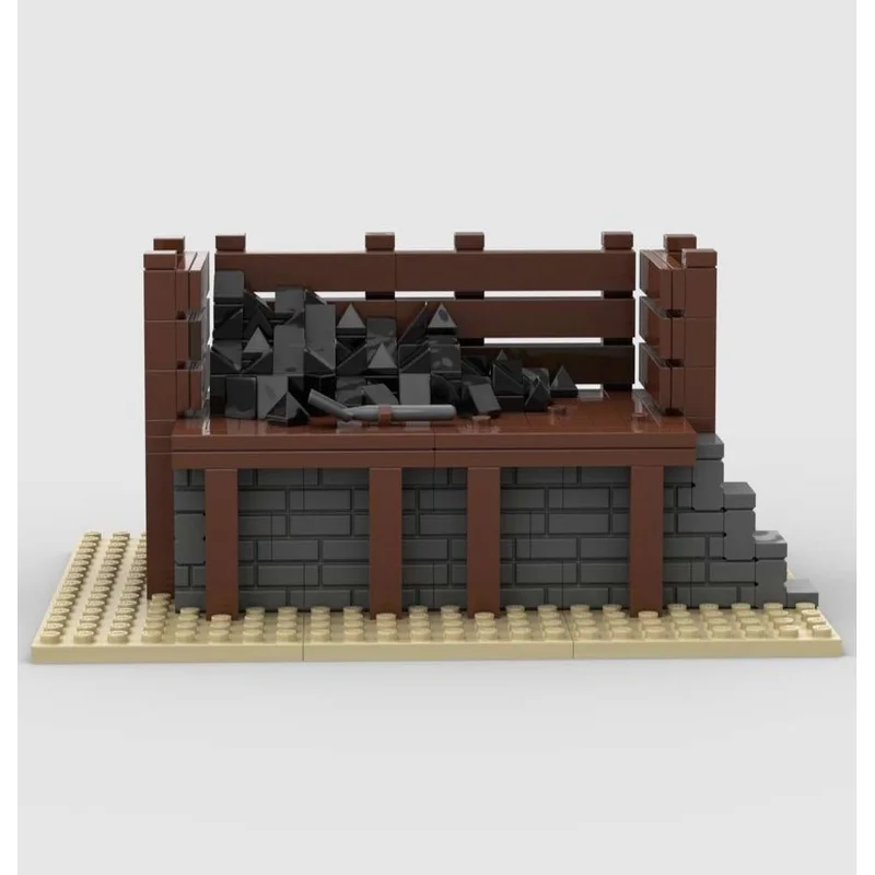 255PCS MOC Coaling Stage Railway Loading Platform Scene Model Building Blocks DIY Assembly Gifts for Adults Collection Desktop