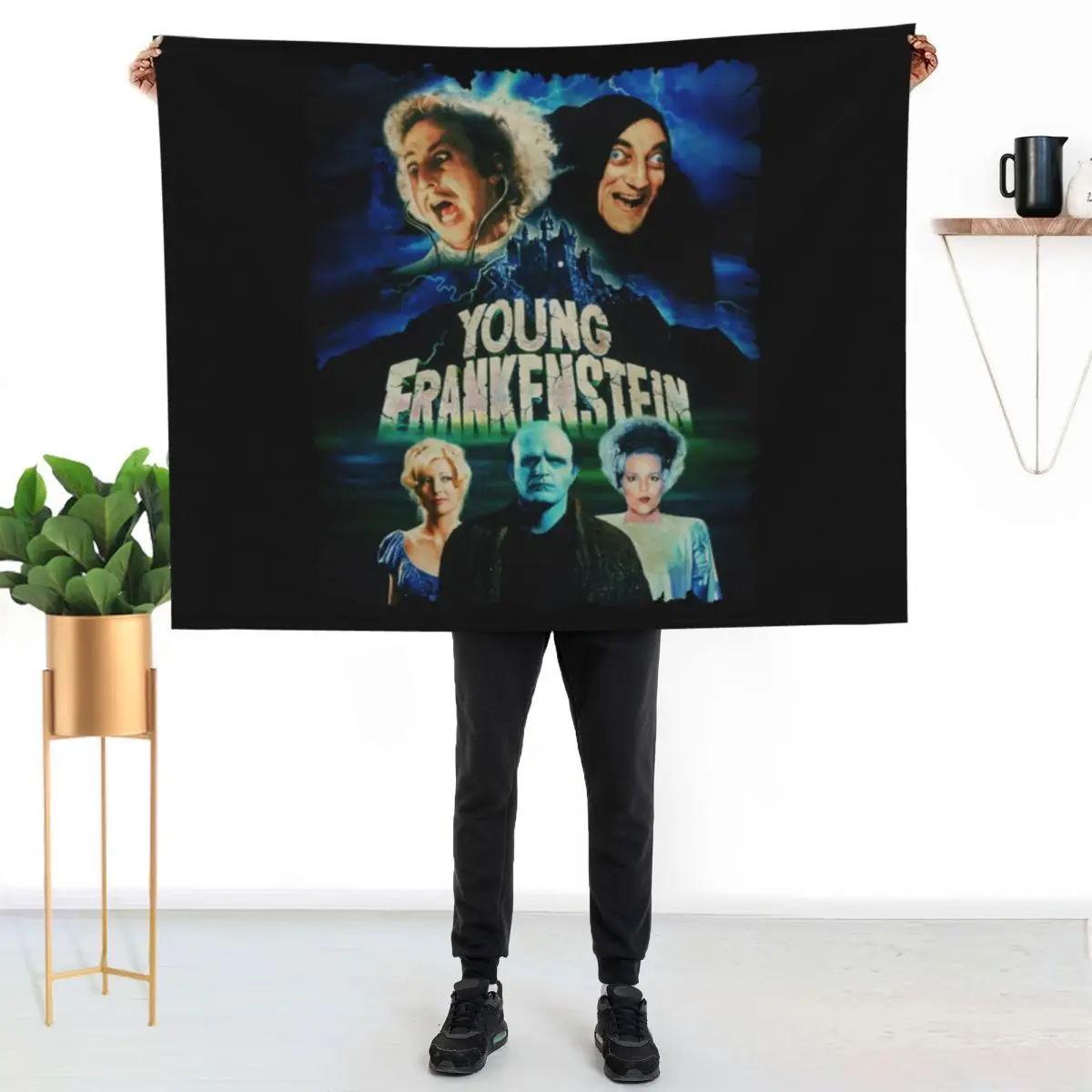 Young Frankenstein Vintage TShirt Throw Blanket heavy to sleep Camping Sofa Quilt Thermal Soft Blankets