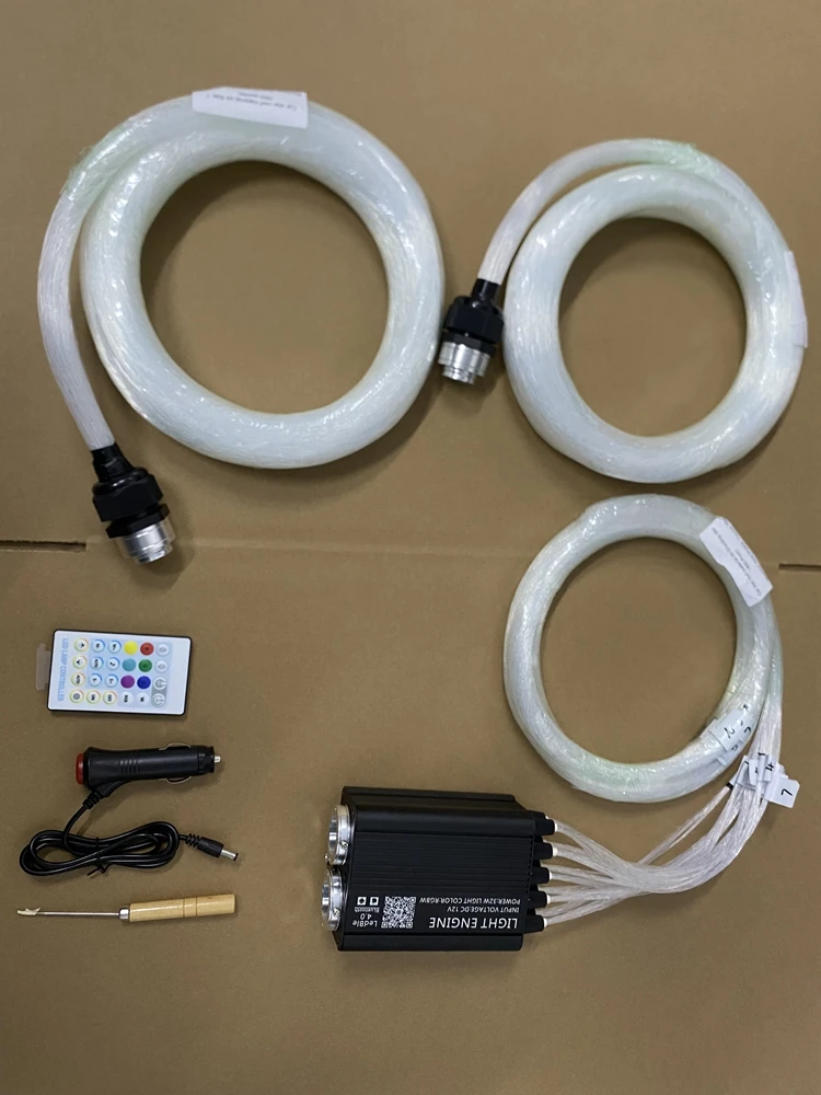 32W RGB Sparkling Star Car Interior Sunroof Fiber Optic Light with Meteor Ambient Illumination