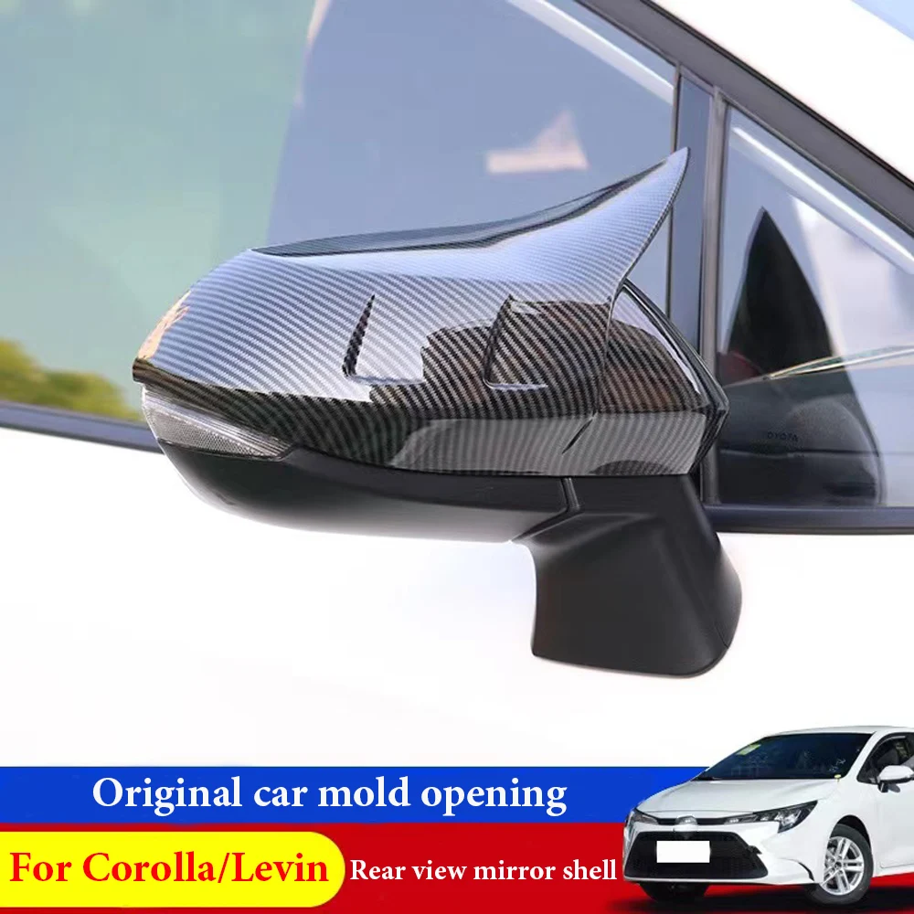 

Left+Right For Toyota Corolla 2019 2020 2021 Rearview Mirror Mirror Cover Modified Special Horn Rear-View Mirror Shell Model