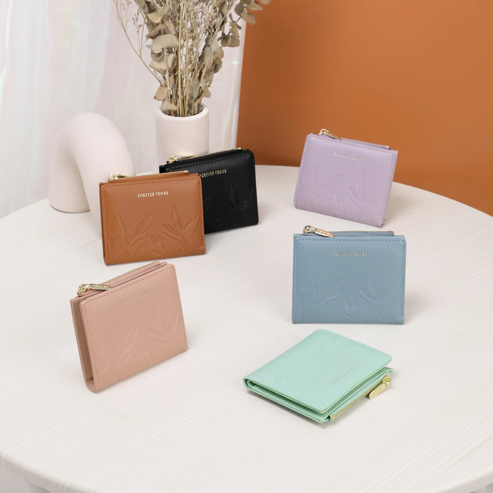 

Forever Young Women's Wallet Short Multiple Card Slots Fashion Korean Style Cross-Border Coin Purse Card Holder High Sense