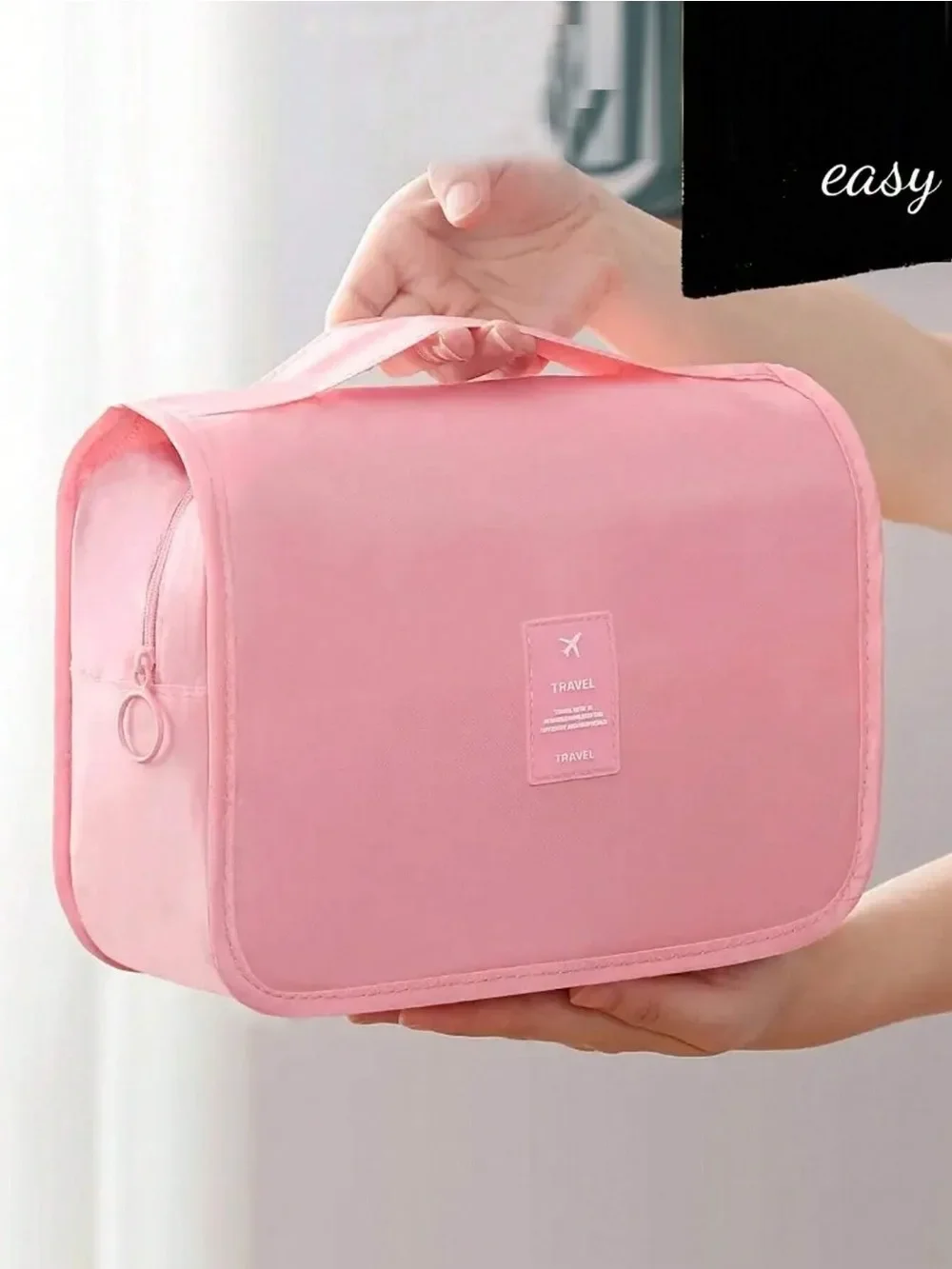 1pc Travel Toiletry Bag, Portable Cosmetic Wall Hanging Makeup Storage Bag For Shower Room Accessories