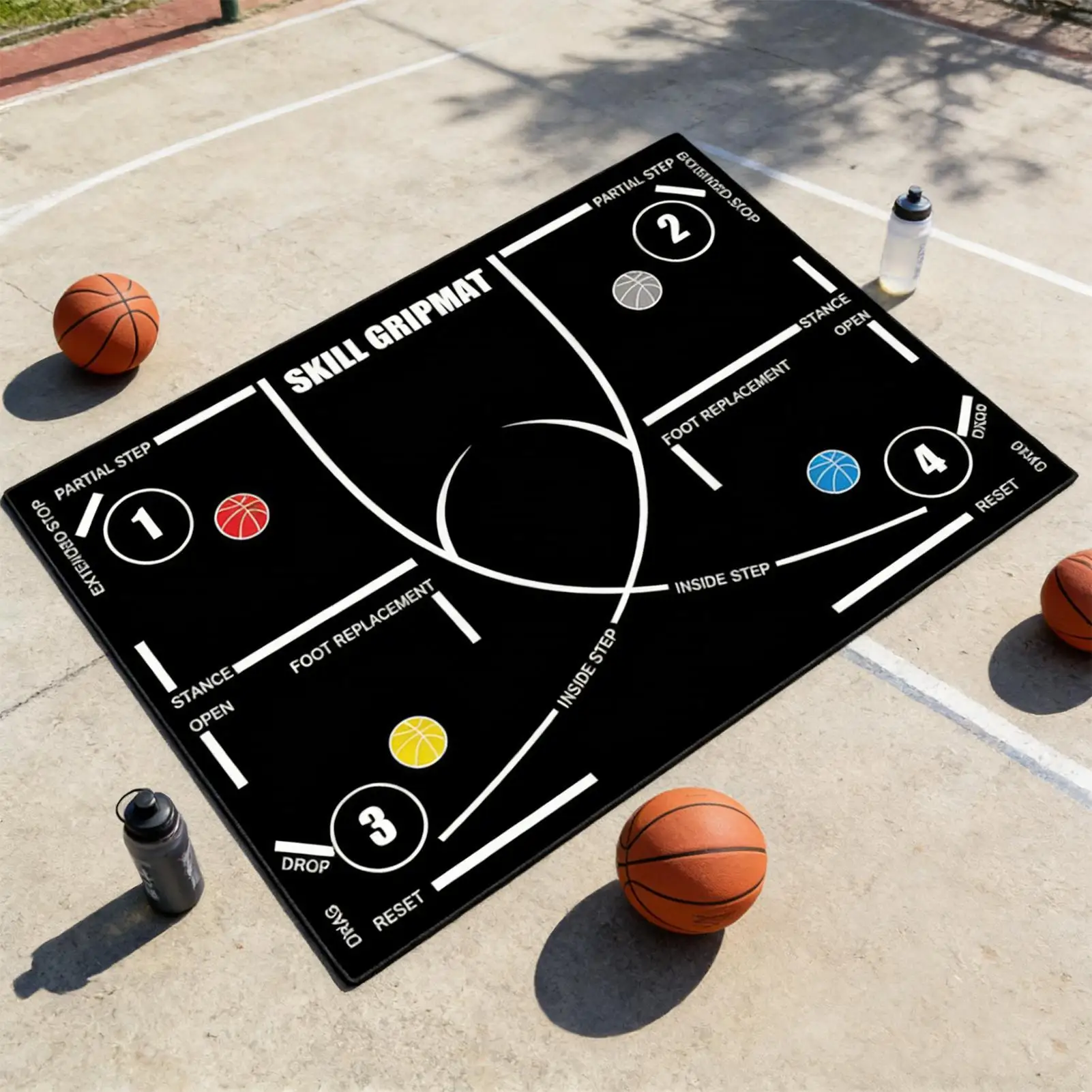 

Anti-Slip Basketball Dribble Training Mat Portable Sports Training Gear for Kids Adults Athletes Basketball Practice TrainingAid