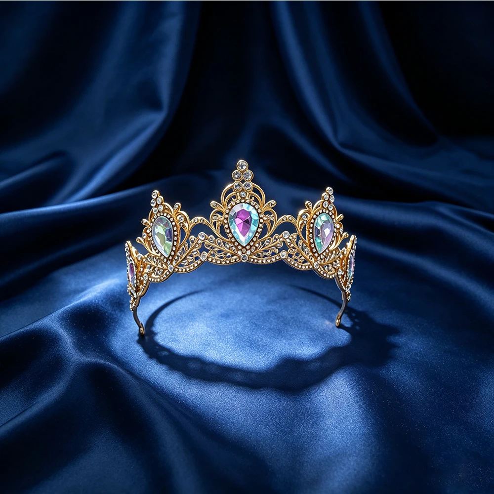تاج باروكي مرصع بالأحجار الكري - مراجعة Women'S Hair Accessories Wedding وسعره