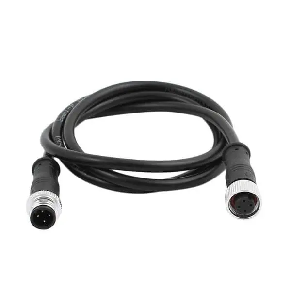  M12 Cables M12-4 Thread 4P Male and Female Connector Cable Cordsets 1.5M AWG22 A Code UnShield