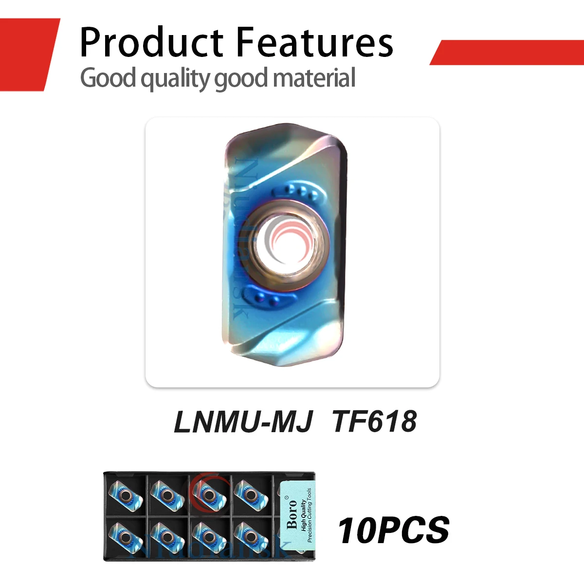 

LNMU0303ZER-MJ TF618 Seven Colors Quenched Steel Quickly Inserts The Double-Sided CNC Lathe Tools Cutting Milling Cutter Blades