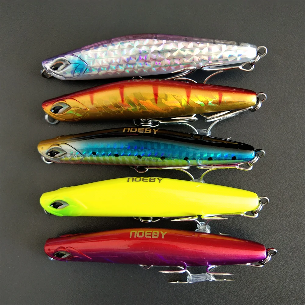 

Noeby 5pcs Sinking Fishing Lures 99mm 36g Sea Fishing Lure Wobbler Pencil Artificial Hard Bait for Bass Fishing Lure