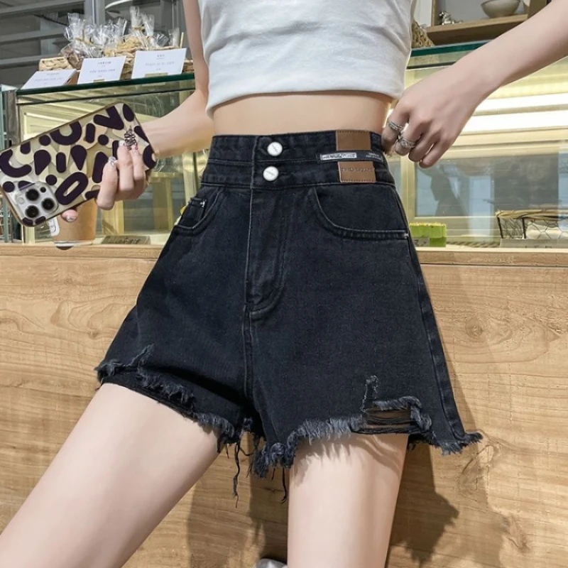 

Denim Shorts for Women Korean Style High Waist Short Jean Pants Woman Jorts Kpop Wholesale Fashion Clothing 2024 Outdoor Flowy