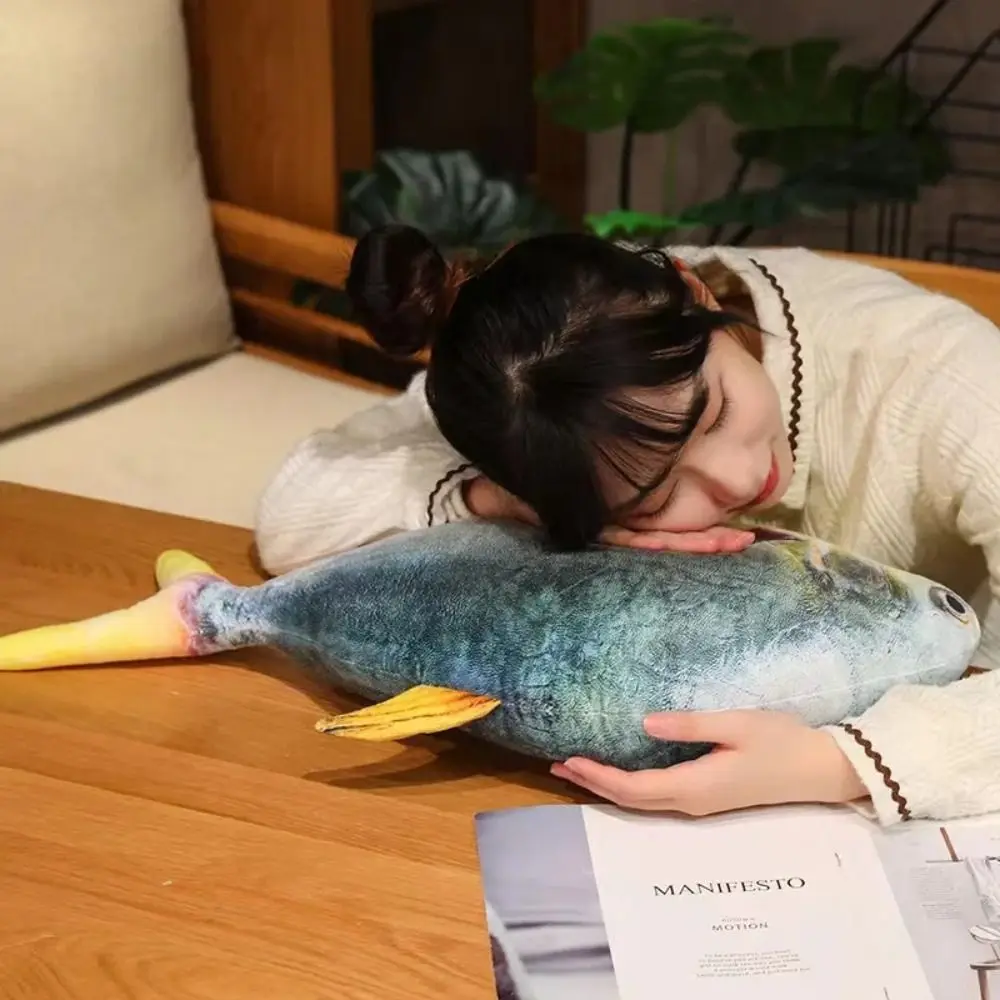 PP Cotton Simulation Sea Fish Plush Toys Soft Funny Sea Fish Stuffed Doll Salmon Grouper Fish Sleeping Pillow Dolls Kids Gifts