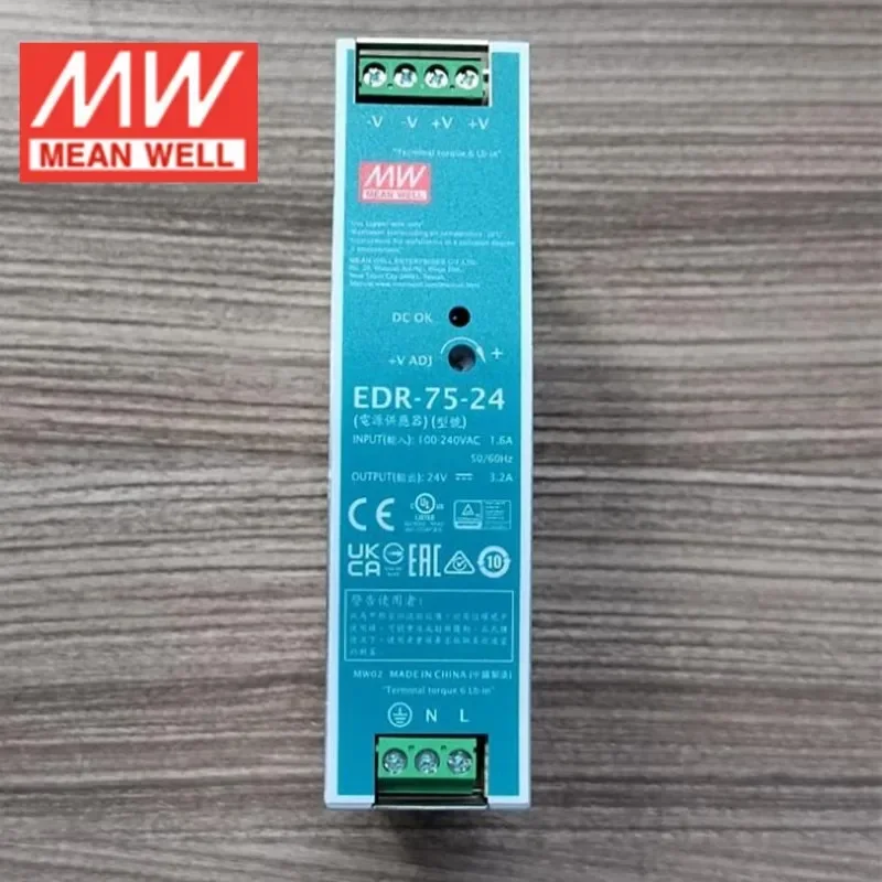 

2025 Тайвань Mingwei EDR-75 120 150 Вт силовой трансформатор с переключателем 220 до 12 24 48 В постоянного тока