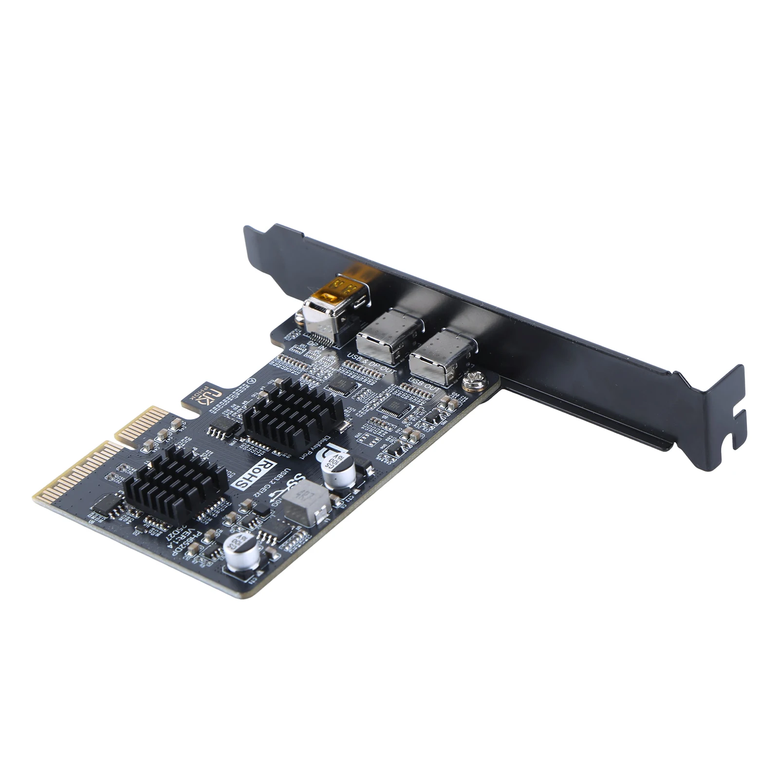 Type-C Expansion Card ASM3142 Controller USB 3.1 10Gbps Gen 2 Expand Card Riser Dual USB-C Port Docking Station