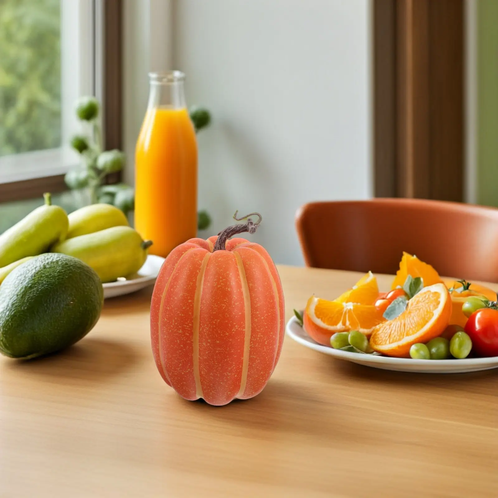 Artificial Pumpkins Orange Realistic Foam Halloween Thanksgiving Autumn Home Decoration Seasonal Pumpkin Decor