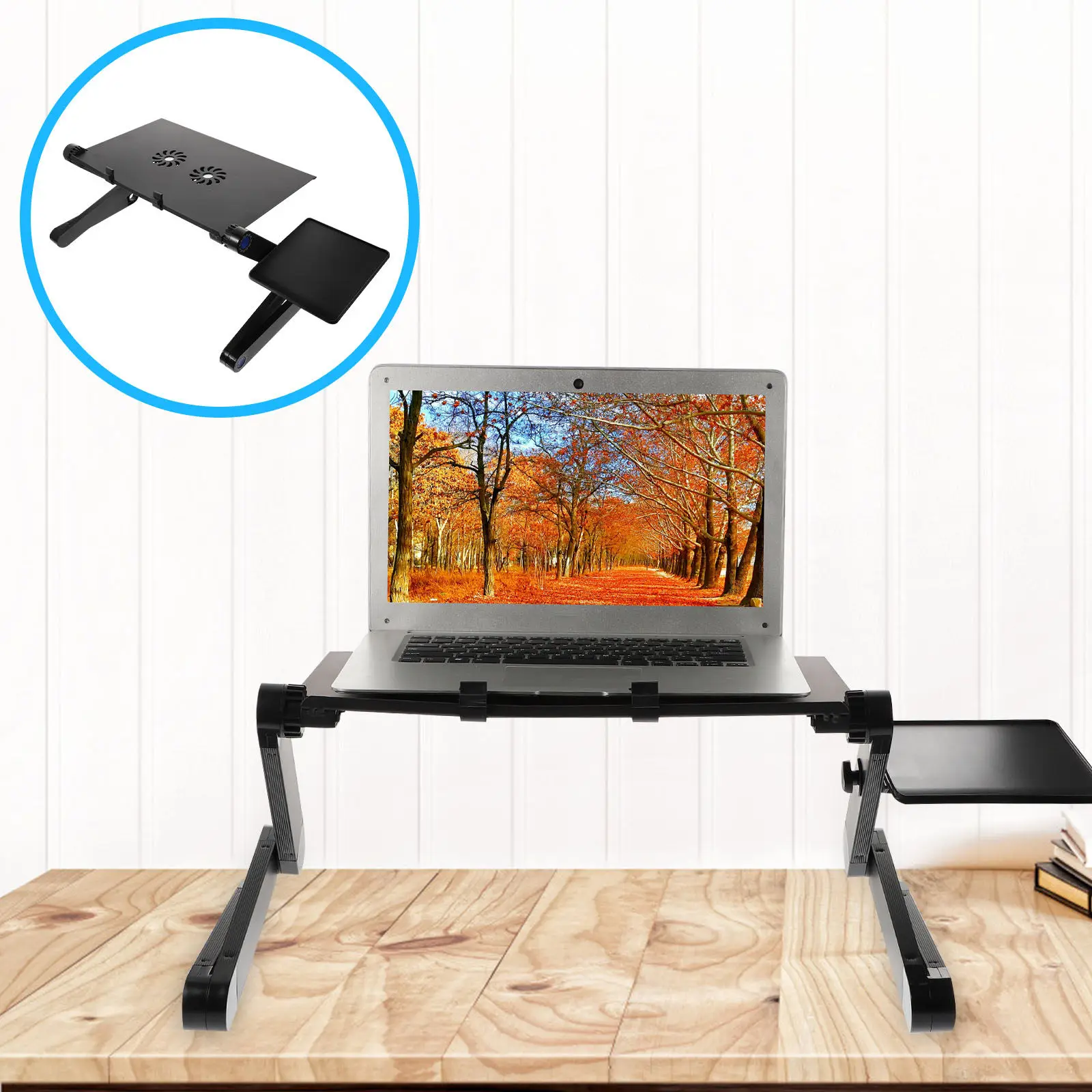 Aluminium Alloy Laptop Rack Foldable Cooling Stand Adjustable Notebook Pc Holder Desktop Elevating Holder Portable Computer Rack