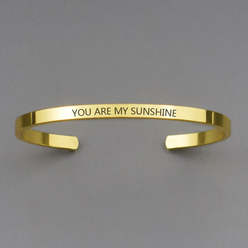 You Are My Favorite Funny Quote Alloy Metal Cuff Bracelet Bangle Friendship Bracelet Gift for Best Friend / Girlfriend