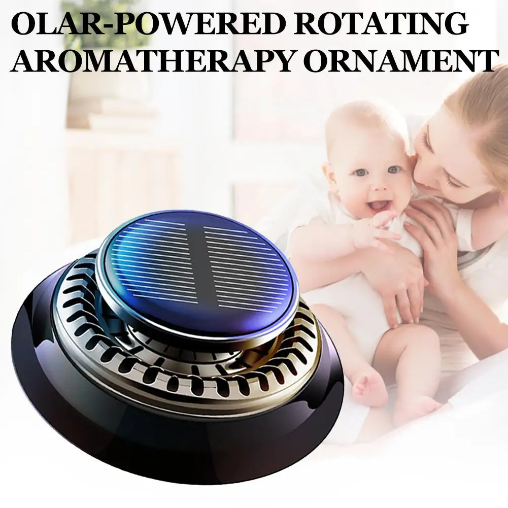 

Solar Car Air Freshener Rotating Car Aromatherapy Diffuser Interior Fragrance Deodorizer Essential Oil Diffuser For Men Women