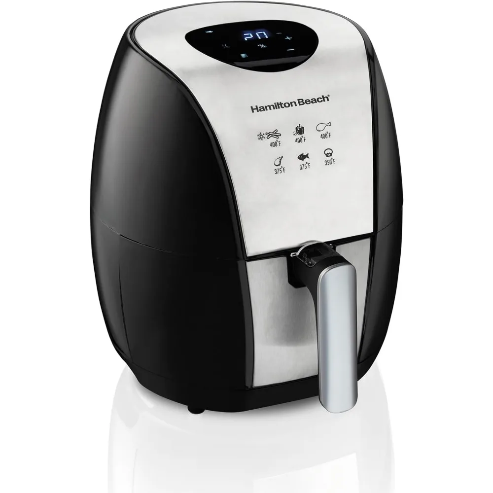 3.2 Quart Digital Air Fryer Oven with 6 Presets, Easy to Clean Nonstick Basket, Black (35065)