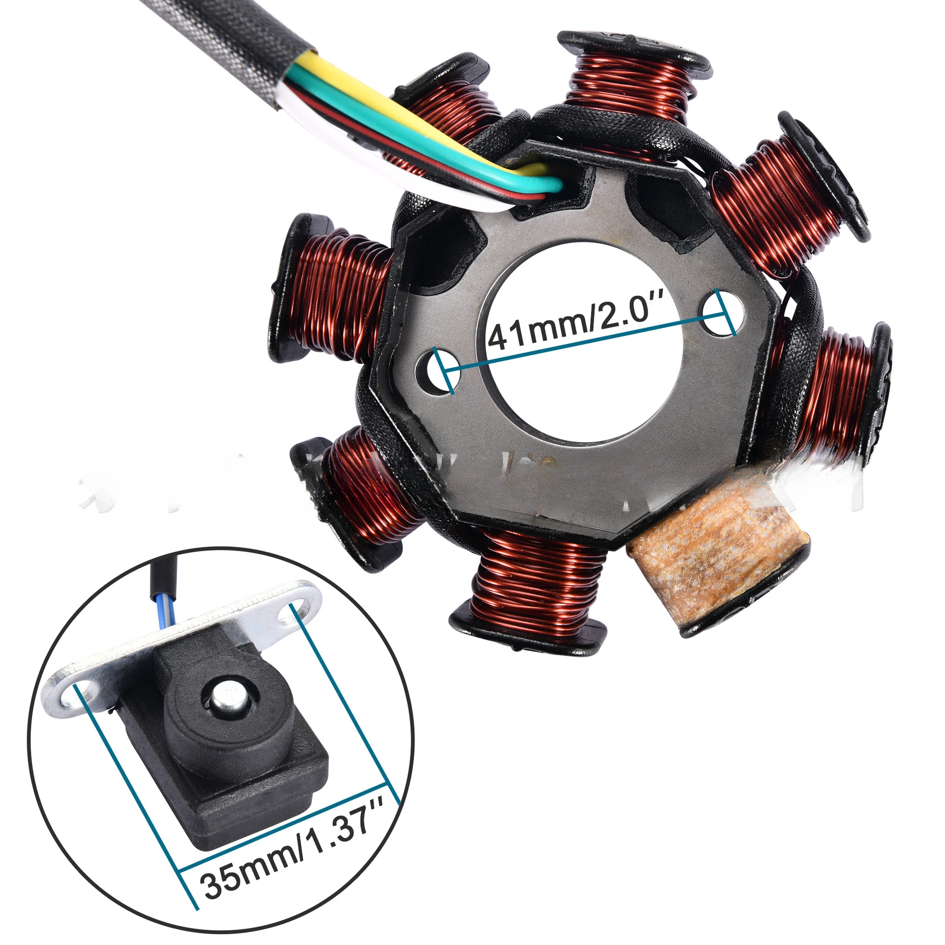 GY6-125/150 8-spoel 5-draads Ontstekingsstator 125cc 150cc