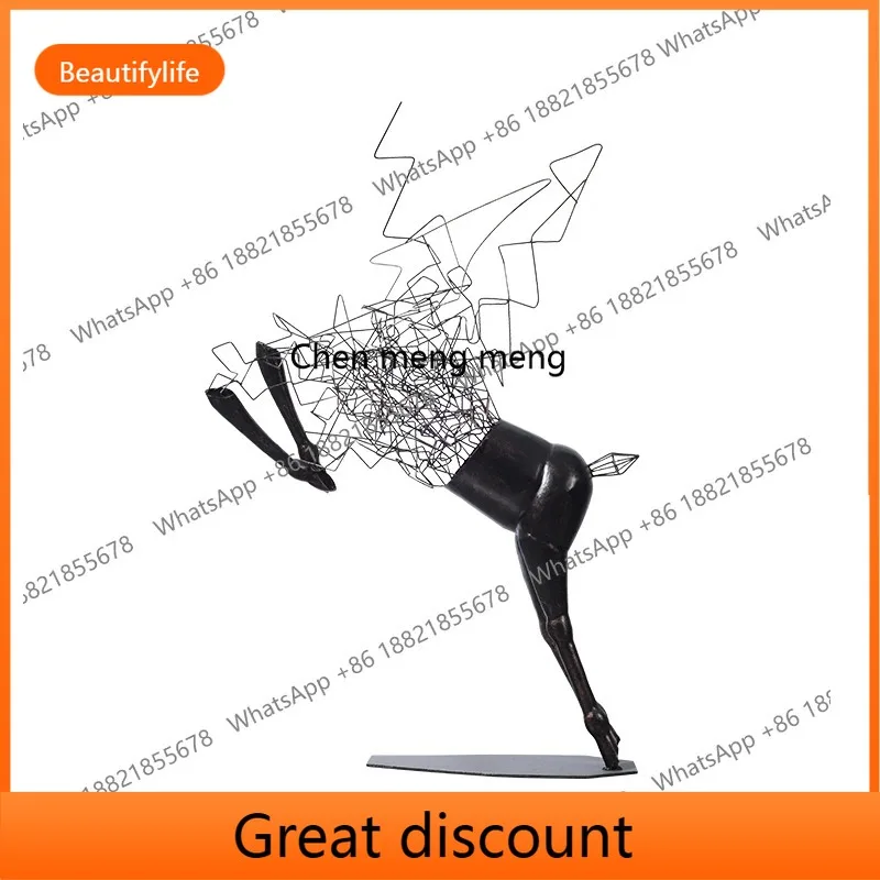 

M02 Stairwell Entrance Floor to Floor Artwork Abstract Geometry Deer Hotel Decoration