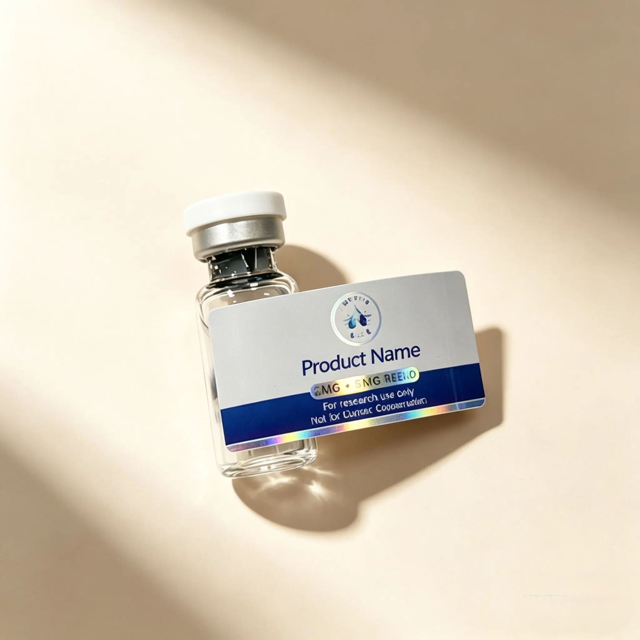 Custom HD Waterproof Peptide Labels for 3ml 5ml 10ml Vials,Supplement Packaging Stickers