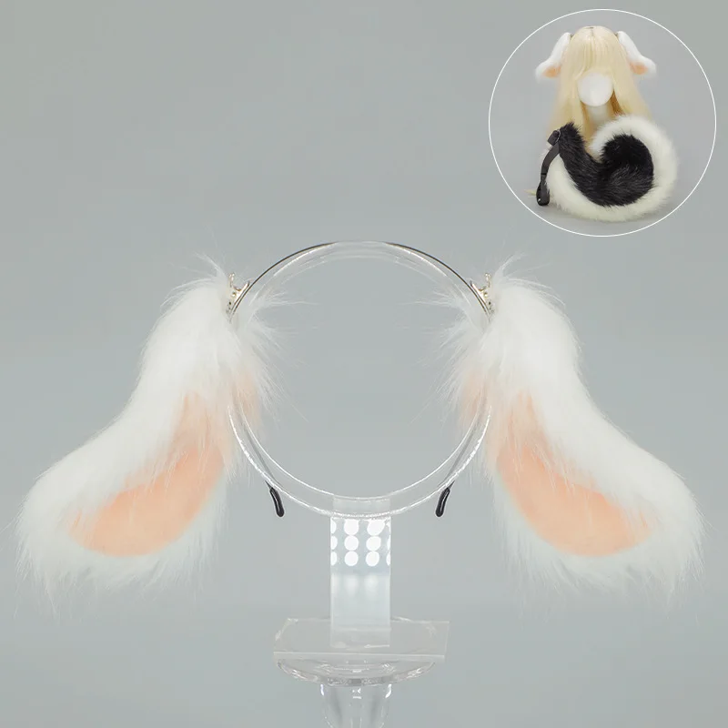 Halloween Hund Ohr Hund Schwanz Set Comic Schwanz COS Prop Hängen Ohr Kaninchen Hängen Ohr Hund Simulation Biest Ohr Haar Hoop