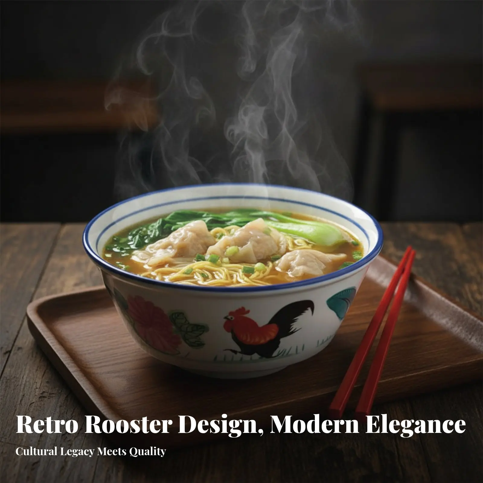 Rooster Pattern Vin…