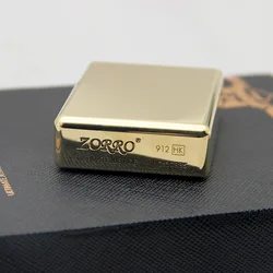 ZORRO 912 Kerosene Lighter, Pure Copper, Outdoor Windproof, Heavy Armor Hinge, Lighter Gift for Men