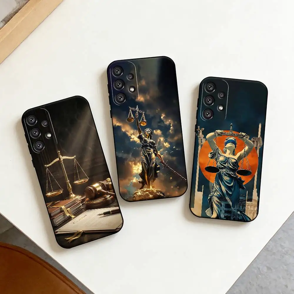 Law Lawyer Judge Justice Phone Case For Samsung S25,S24,S21,S22,S23,S30,Ultra,S20,Plus,Fe,Note,10,9,5G Black Cover