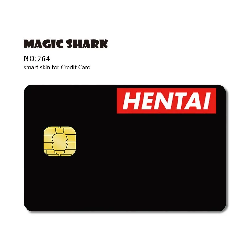 Hentai Money Blockbuster Stonks mate divertido, tarjeta de crédito, tarjeta de débito, funda de piel, cinta adhesiva, película, Chip grande